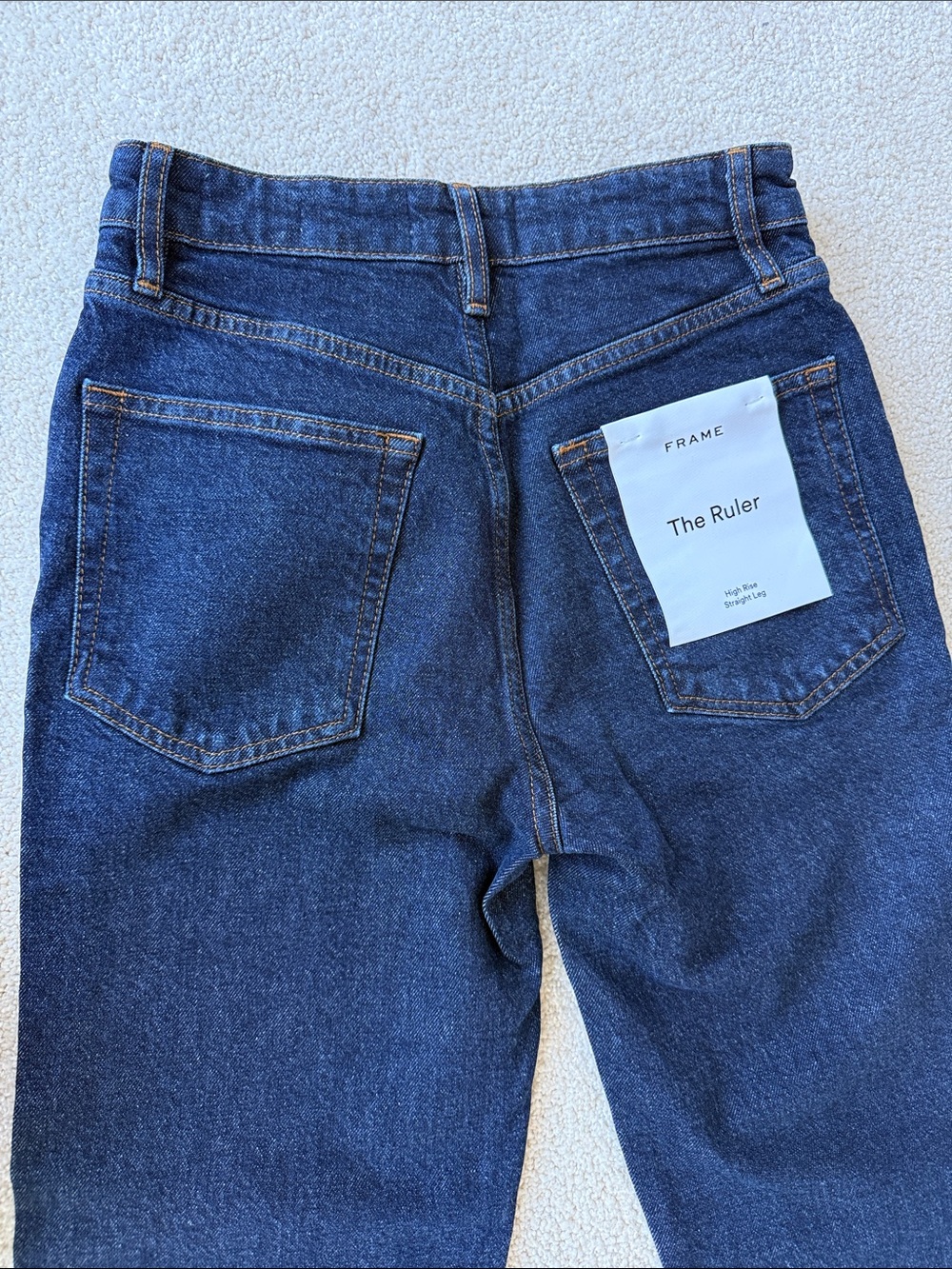 Frame Denim Women’s Straight-Leg Jeans in Dark Blue